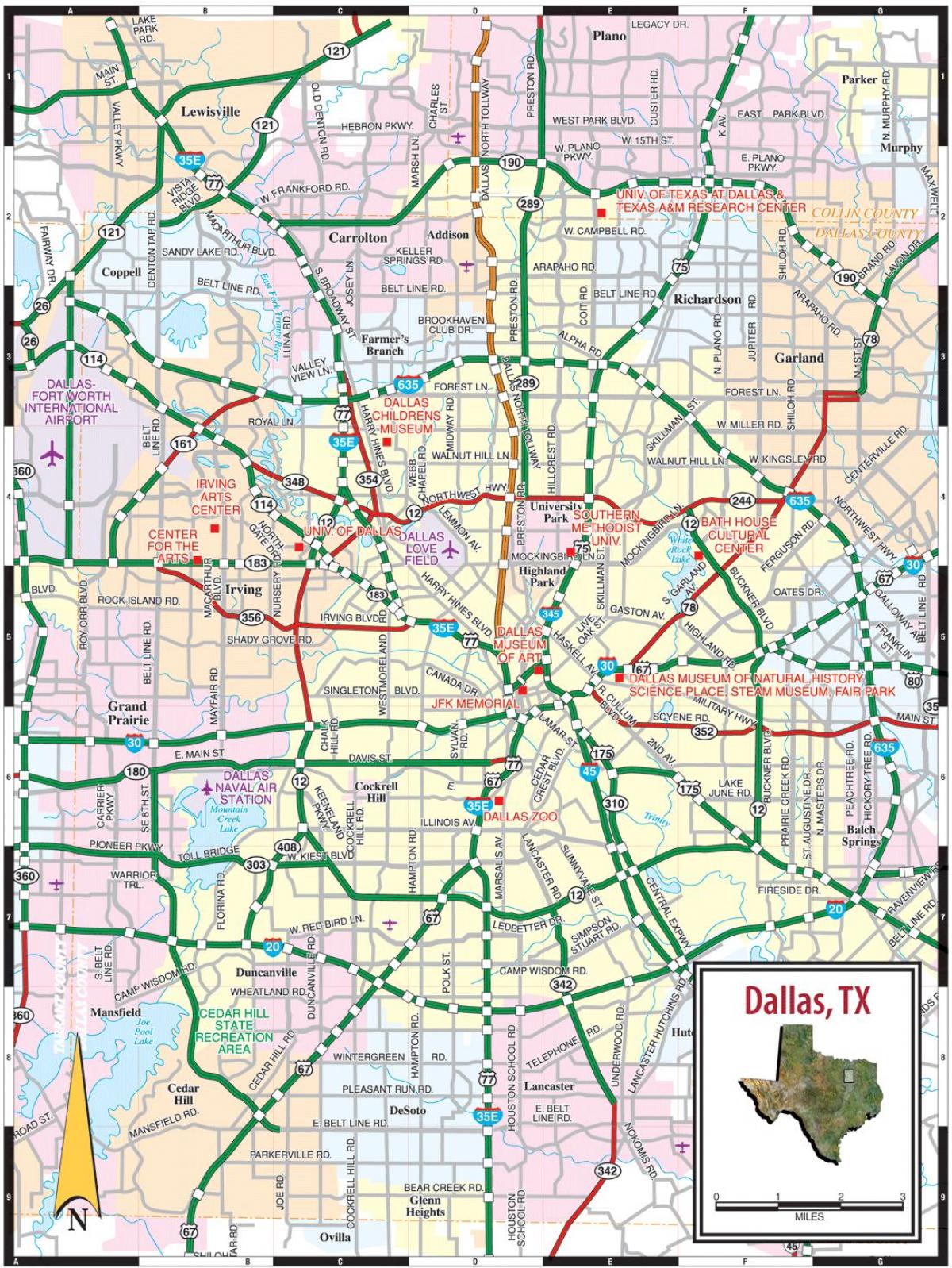 mapa Dallas tx