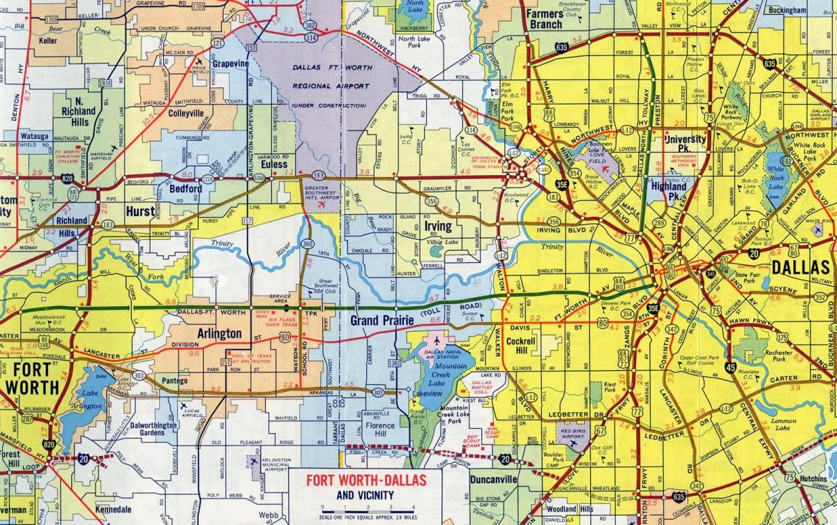 mapa errepideak Dallas