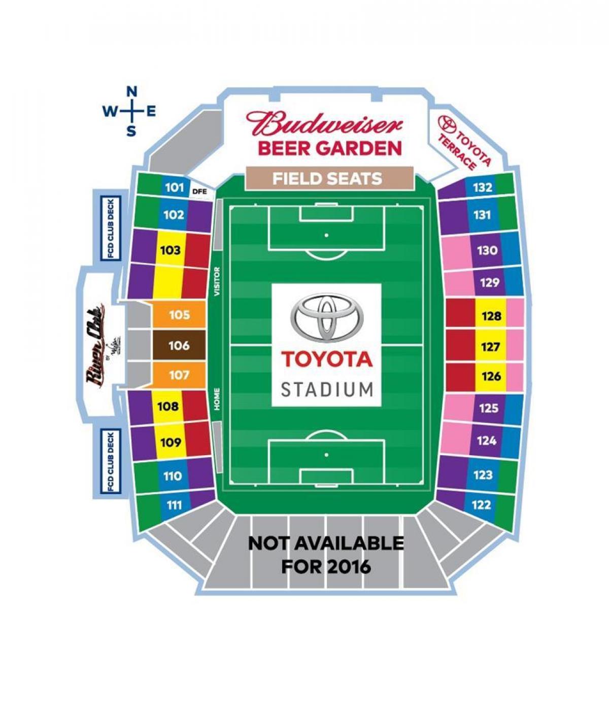 mapa Toyota Estadio Dallas