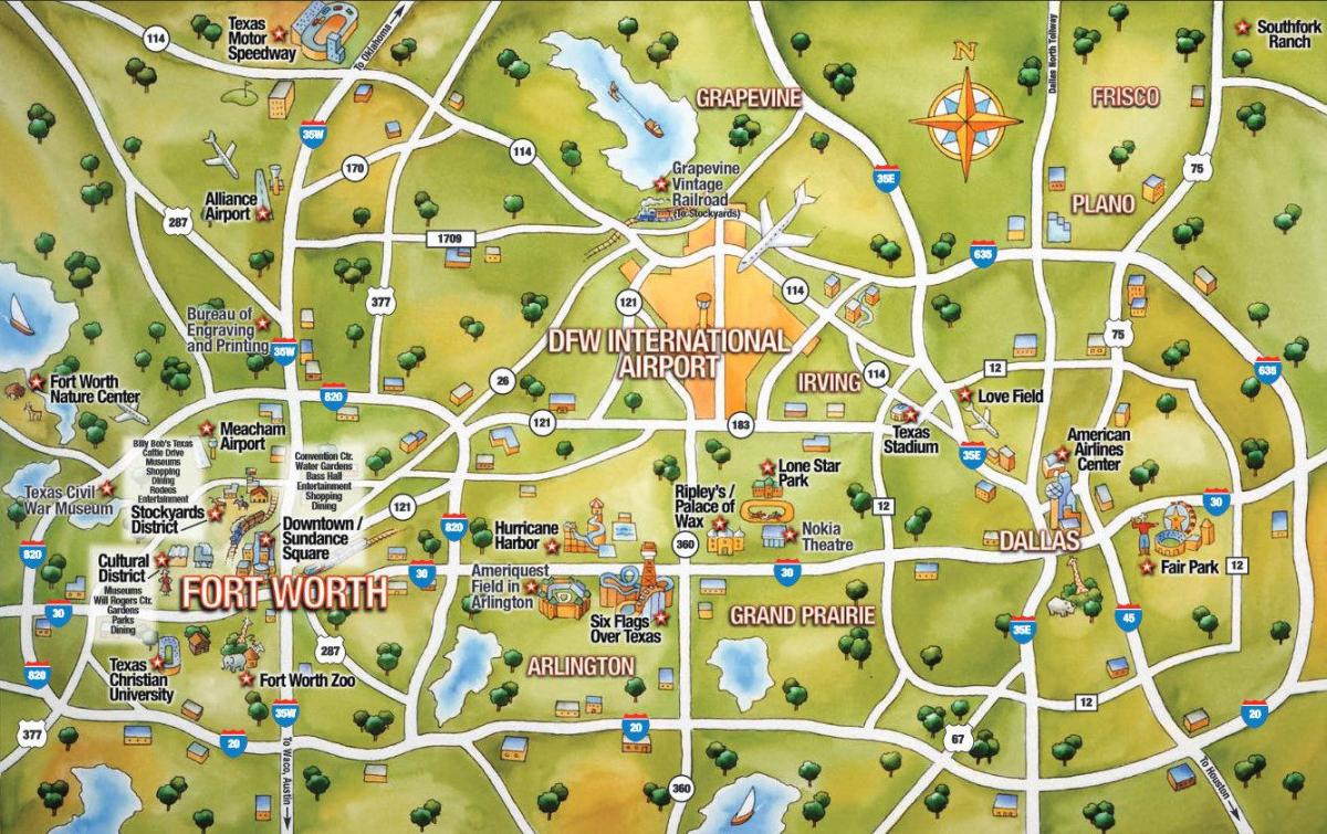 DFW hiriaren mapa