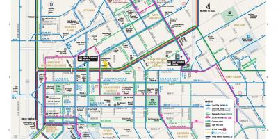 Dallas autobus ibilbide mapa