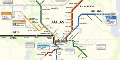 Mapa Dallas metro