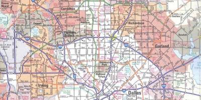 Mapa Dallas Texas area