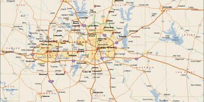 Dallas-Fort Worth metroplex mapa